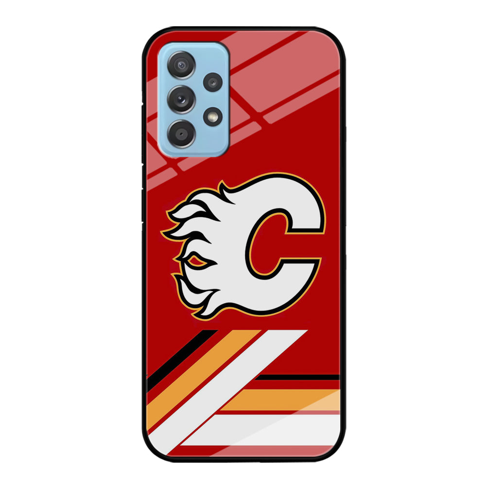 Hockey Calgary Flames NHL 002 Samsung Galaxy A72 Case-Phone Case-Tempered Glass Case-Altracase