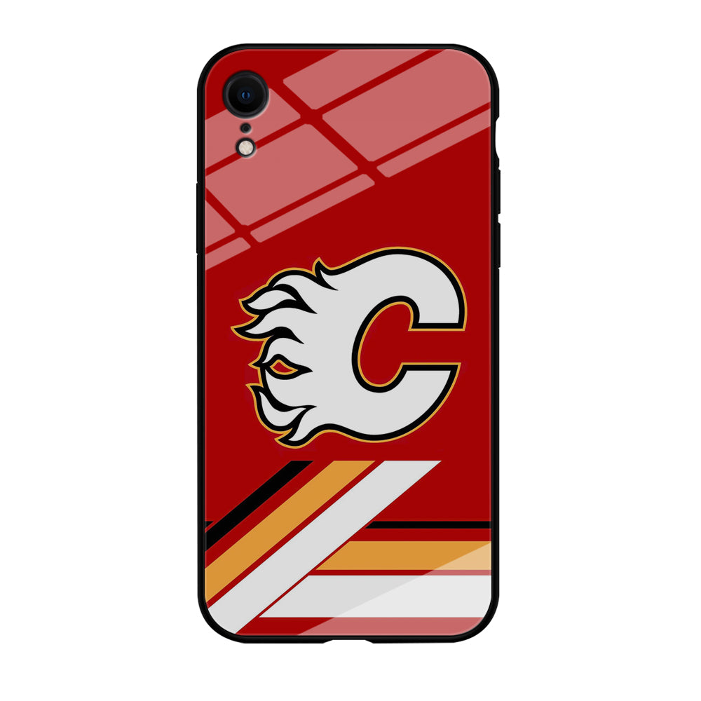 Hockey Calgary Flames NHL 002 iPhone XR Case-Phone Case-Tempered Glass Case-Altracase
