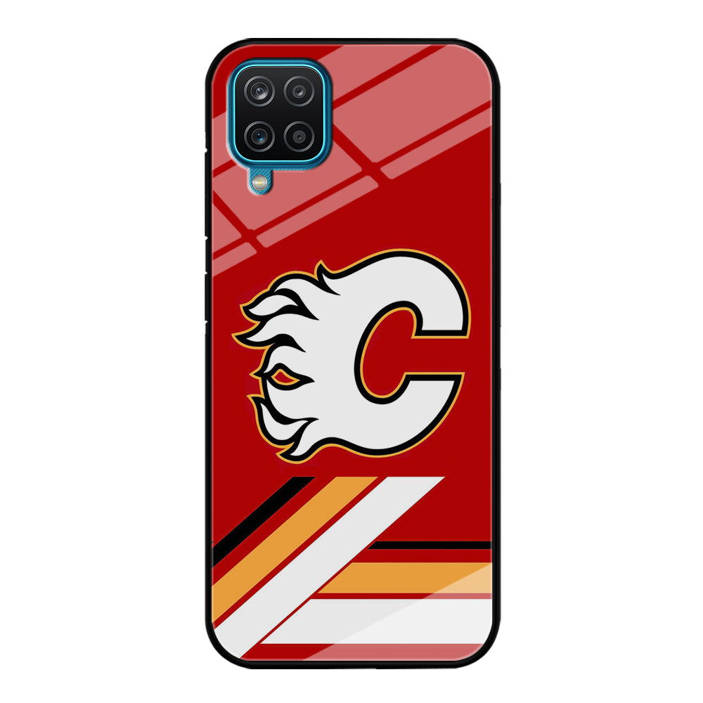 Hockey Calgary Flames NHL 002 Samsung Galaxy A12 Case-Phone Case-Tempered Glass Case-Altracase