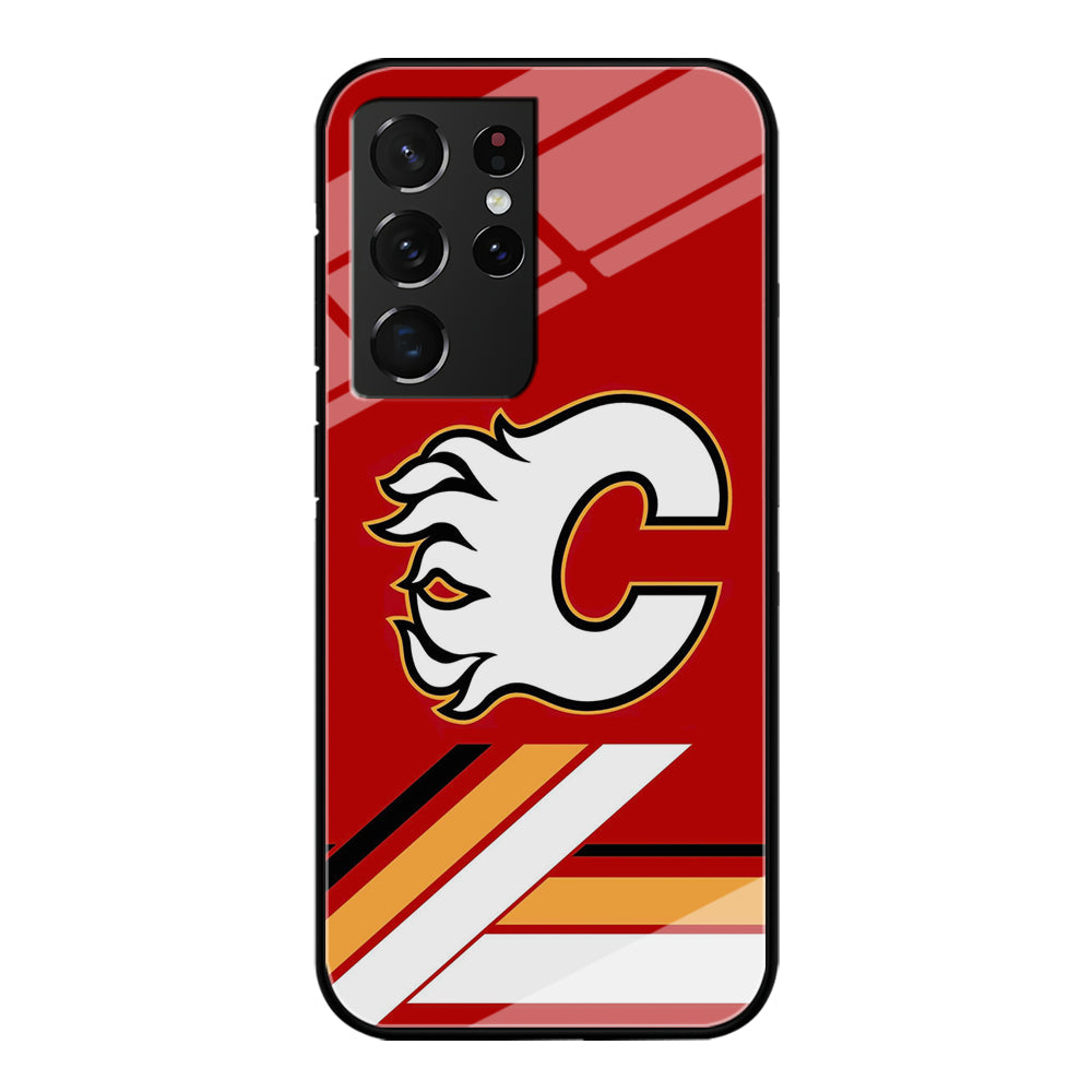 Hockey Calgary Flames NHL 002 Samsung Galaxy S24 Ultra Case-Phone Case-Tempered Glass Case-Altracase