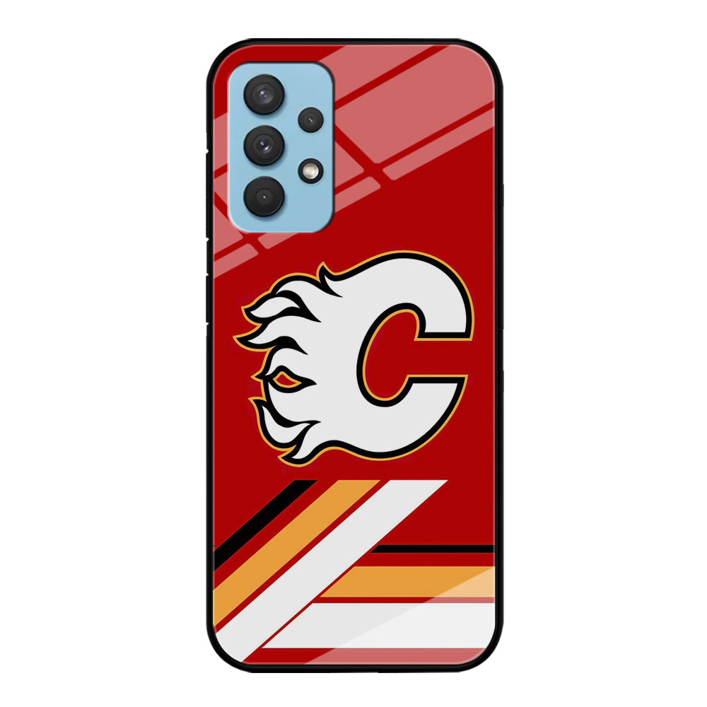 Hockey Calgary Flames NHL 002 Samsung Galaxy A32 Case-Phone Case-Tempered Glass Case-Altracase