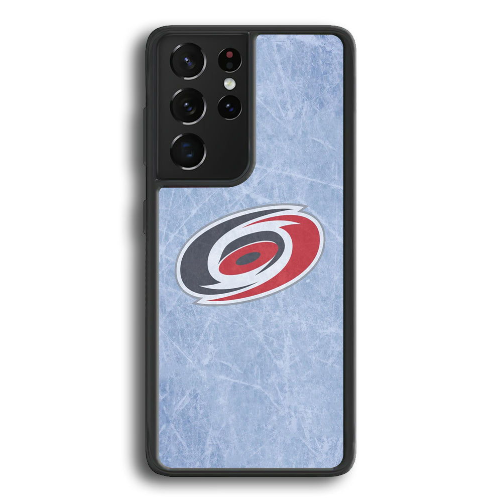 Hockey Carolina Hurricanes NHL 001 Samsung Galaxy S25 Ultra Case-Phone Case-Rubber Black (2D Case)-Altracase