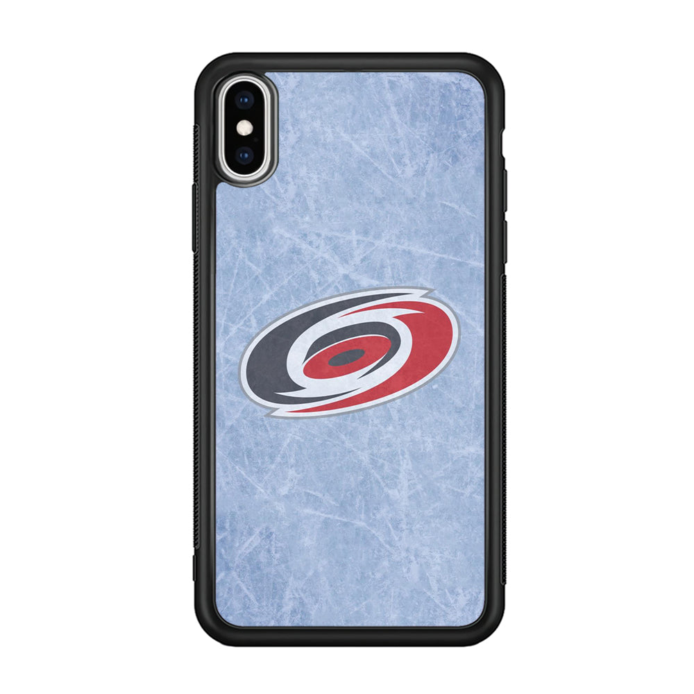 Hockey Carolina Hurricanes NHL 001 iPhone Xs Case-Phone Case-Rubber Black (2D Case)-Altracase