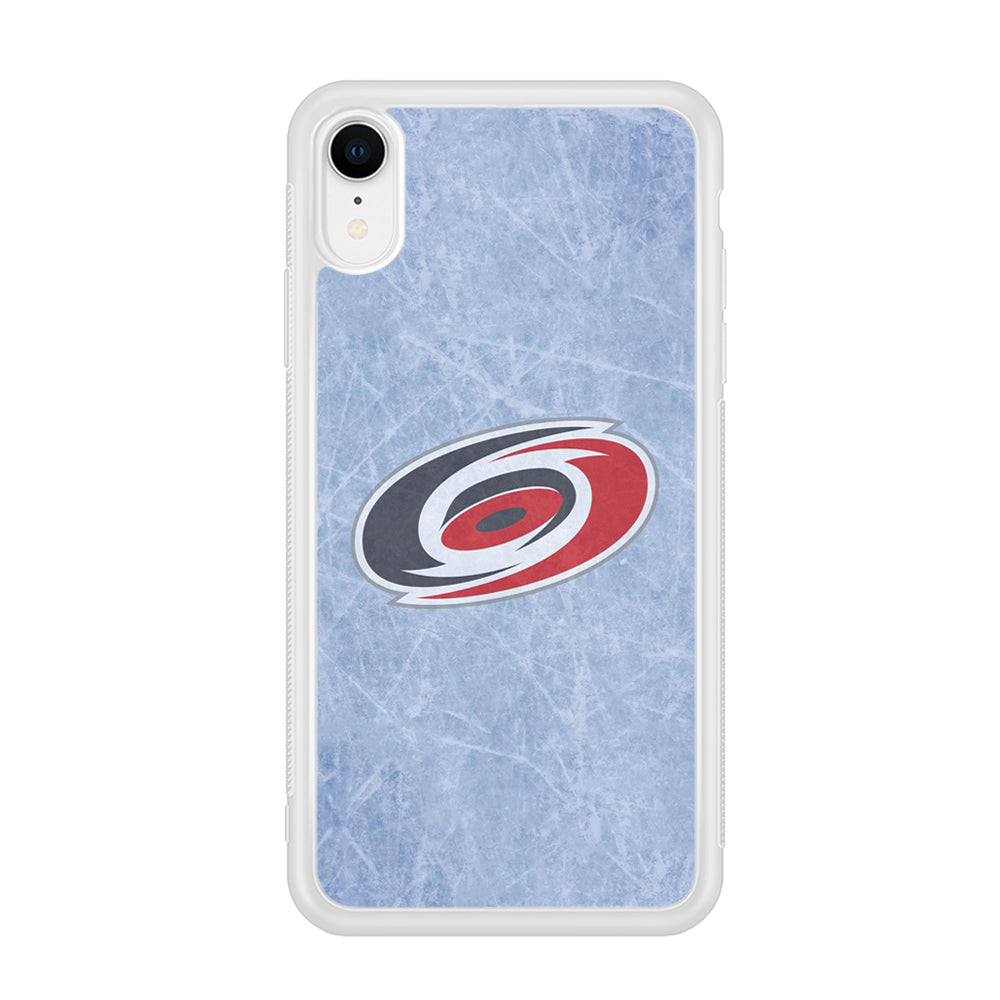 Hockey Carolina Hurricanes NHL 001 iPhone XR Case-Phone Case-Rubber White (2D Case)-Altracase