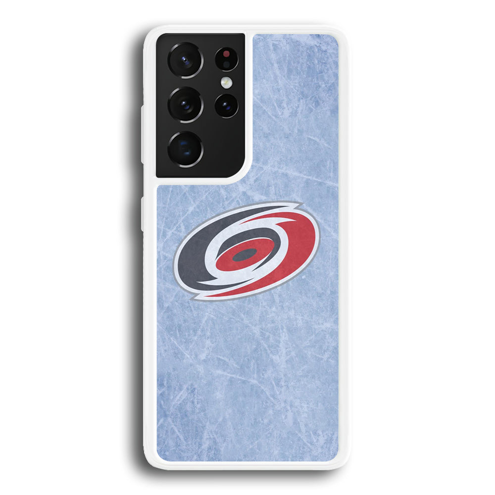 Hockey Carolina Hurricanes NHL 001 Samsung Galaxy S21 Ultra Case-Phone Case-Rubber White (2D Case)-Altracase