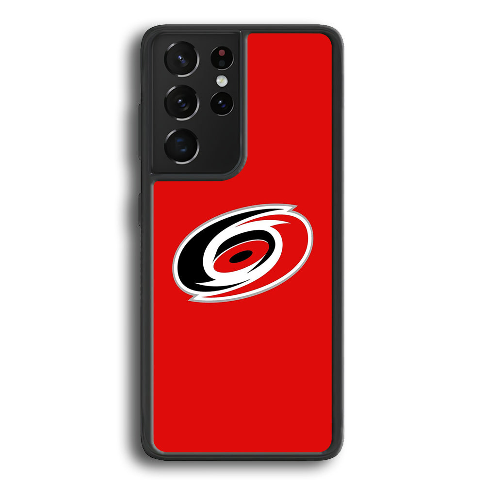 Hockey Carolina Hurricanes NHL 002 Samsung Galaxy S21 Ultra Case-Phone Case-Rubber Black (2D Case)-Altracase