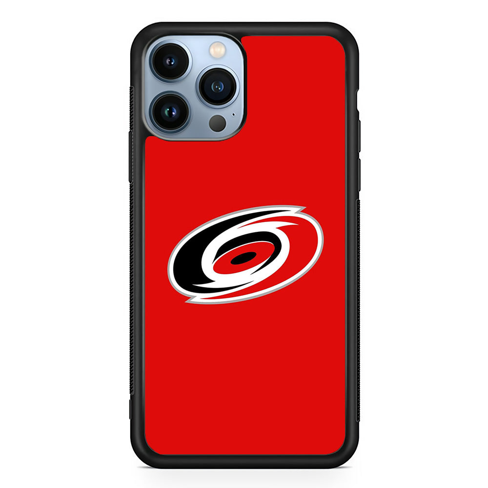 Hockey Carolina Hurricanes NHL 002 iPhone 15 Pro Max Case-Phone Case-Rubber Black (2D Case)-Altracase