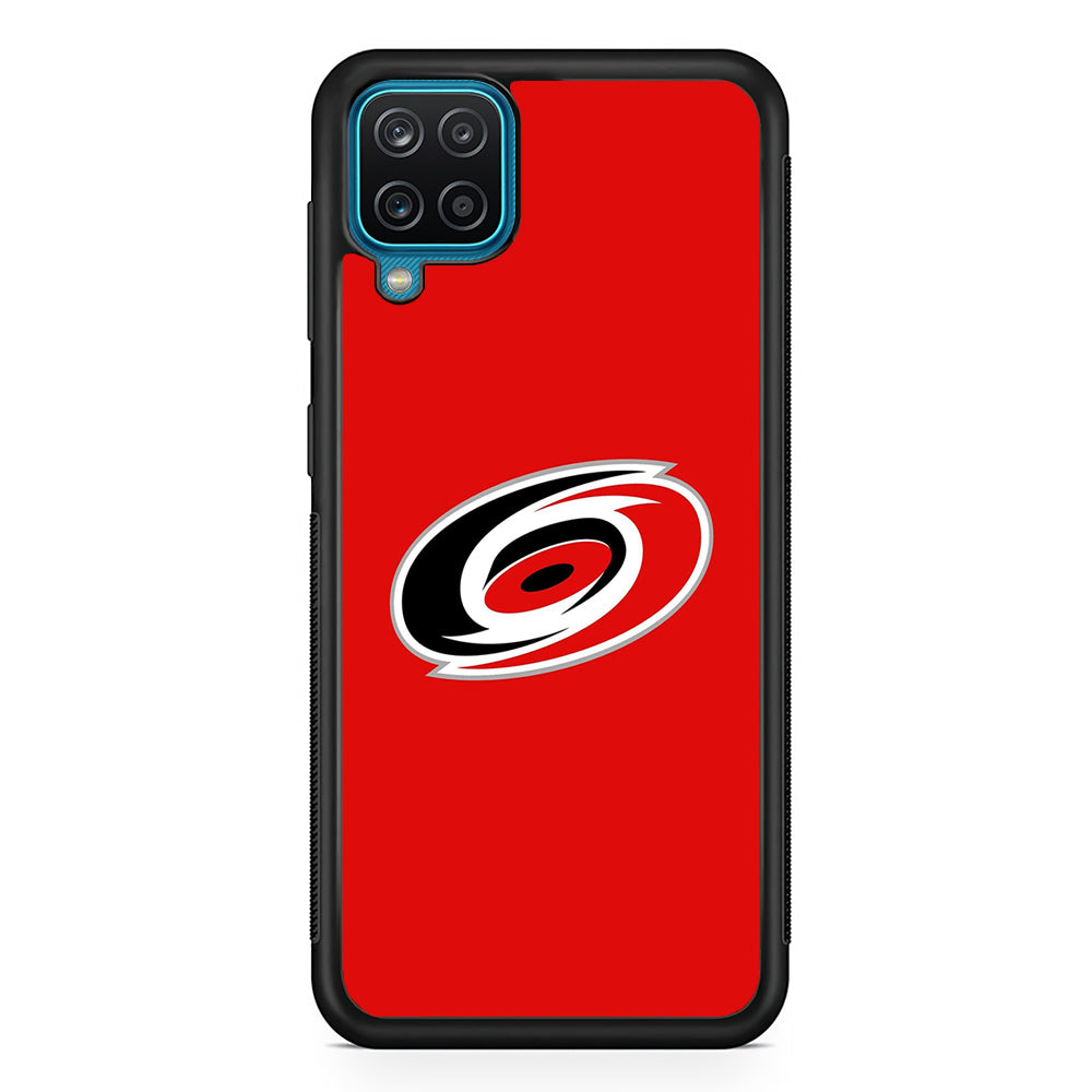 Hockey Carolina Hurricanes NHL 002 Samsung Galaxy A12 Case-Phone Case-Rubber Black (2D Case)-Altracase
