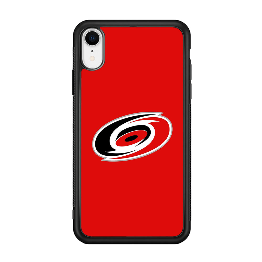 Hockey Carolina Hurricanes NHL 002 iPhone XR Case-Phone Case-Rubber Black (2D Case)-Altracase