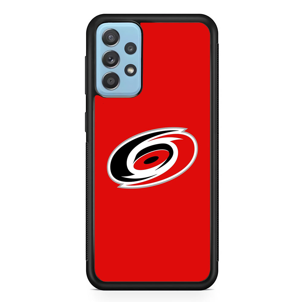 Hockey Carolina Hurricanes NHL 002 Samsung Galaxy A72 Case-Phone Case-Rubber Black (2D Case)-Altracase