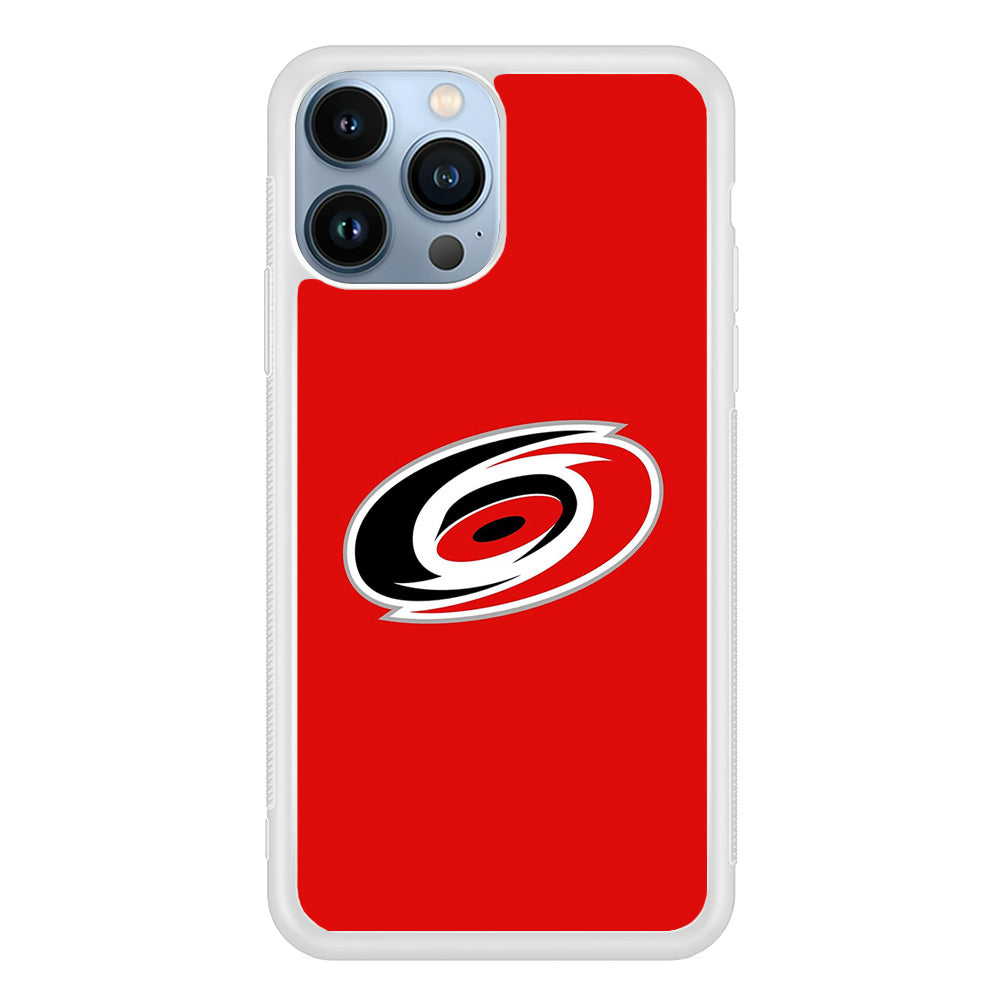 Hockey Carolina Hurricanes NHL 002 iPhone 15 Pro Max Case-Phone Case-Rubber White (2D Case)-Altracase