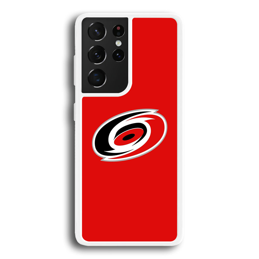 Hockey Carolina Hurricanes NHL 002 Samsung Galaxy S21 Ultra Case-Phone Case-Rubber White (2D Case)-Altracase