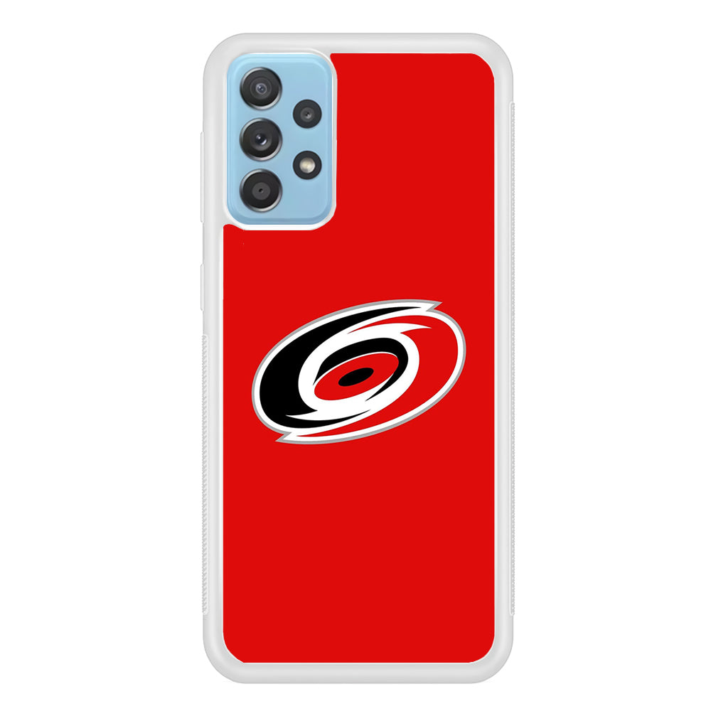 Hockey Carolina Hurricanes NHL 002 Samsung Galaxy A72 Case-Phone Case-Rubber White (2D Case)-Altracase