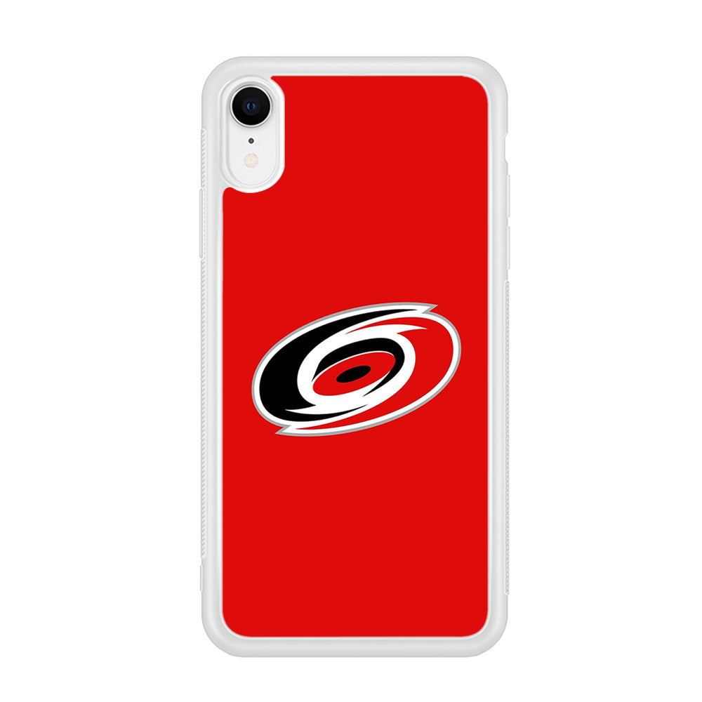 Hockey Carolina Hurricanes NHL 002 iPhone XR Case-Phone Case-Rubber White (2D Case)-Altracase