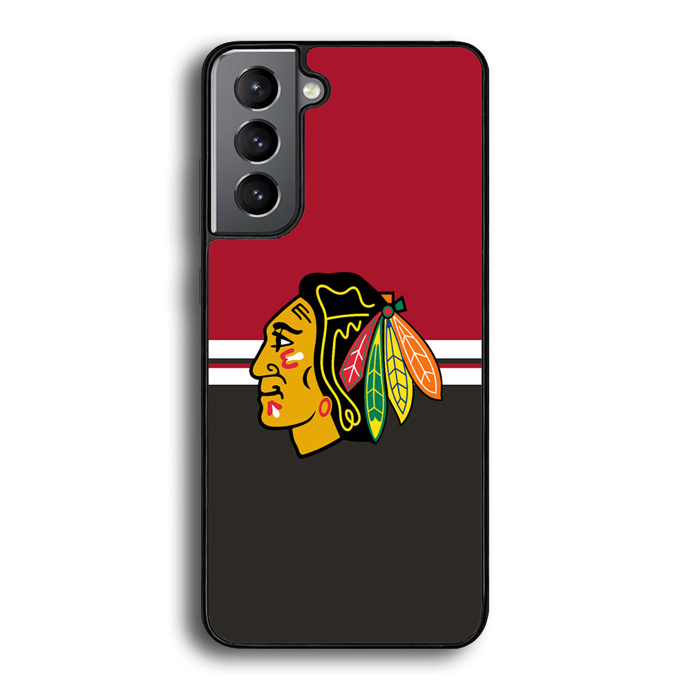 Hockey Chicago Blackhawks NHL 001 Samsung Galaxy S21 Plus Case-Phone Case-Rubber Black (2D Case)-Altracase