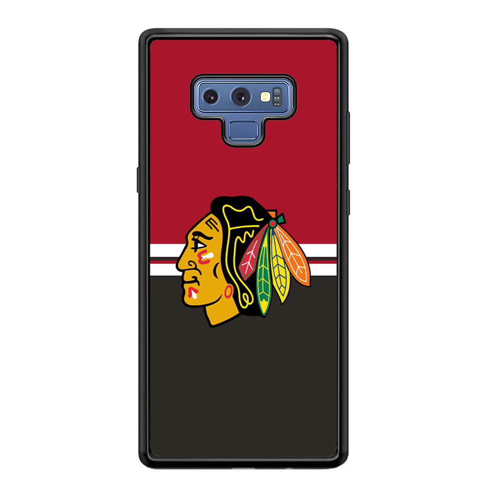 Hockey Chicago Blackhawks NHL 001 Samsung Galaxy Note 9 Case-Phone Case-Rubber Black (2D Case)-Altracase