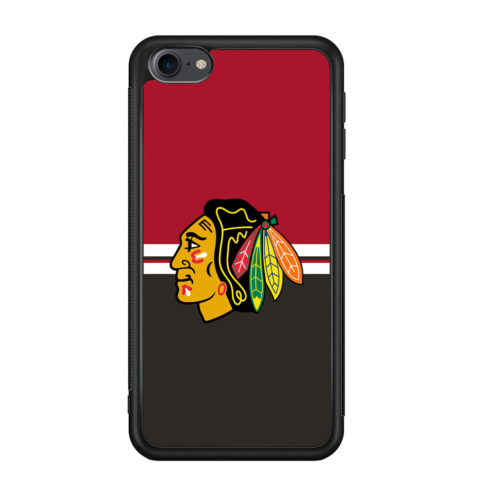 Hockey Chicago Blackhawks NHL 001 iPod Touch 6 Case-Phone Case-Rubber White (2D Case)-Altracase