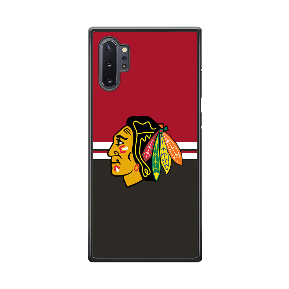 Hockey Chicago Blackhawks NHL 001 Samsung Galaxy Note 10 Plus Case-Phone Case-Rubber Black (2D Case)-Altracase