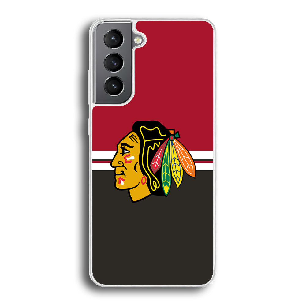 Hockey Chicago Blackhawks NHL 001 Samsung Galaxy S21 Plus Case-Phone Case-Rubber White (2D Case)-Altracase