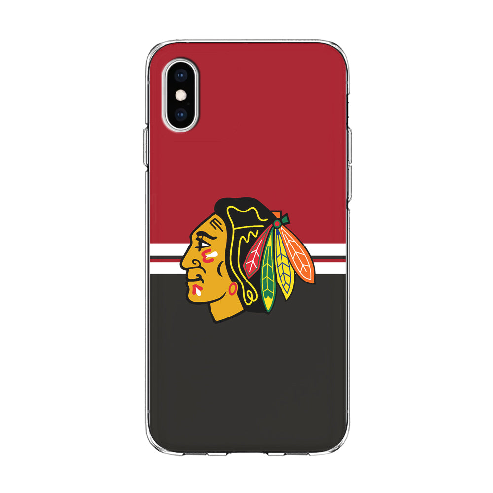 Hockey Chicago Blackhawks NHL 001 iPhone Xs Case-Phone Case-Clear Soft Case-Altracase
