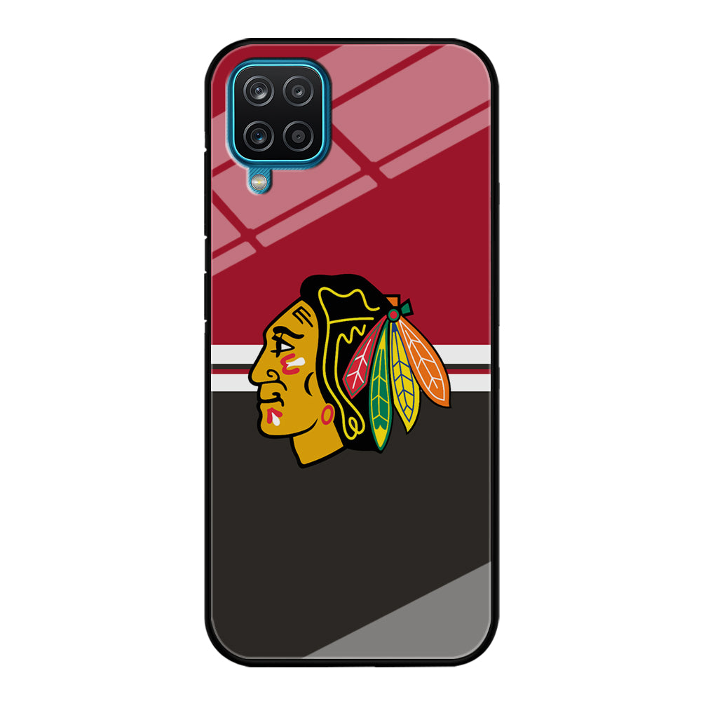Hockey Chicago Blackhawks NHL 001 Samsung Galaxy A12 Case-Phone Case-Tempered Glass Case-Altracase