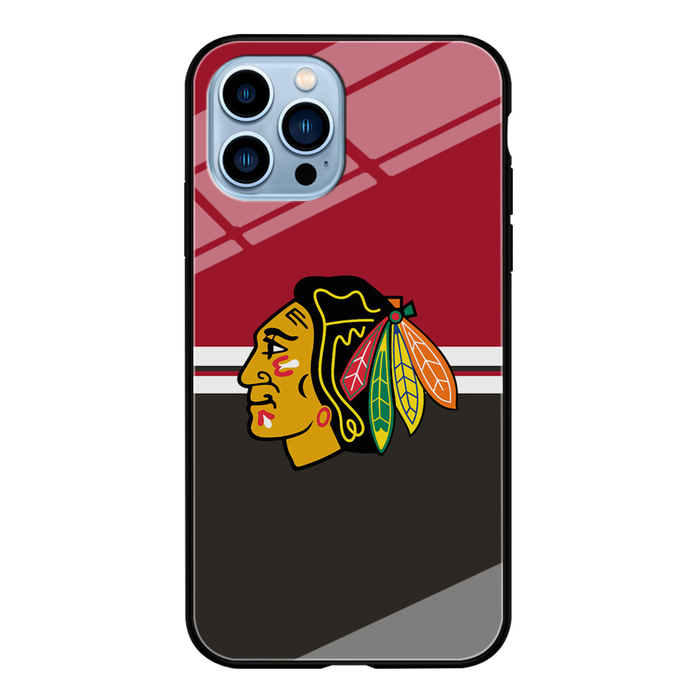 Hockey Chicago Blackhawks NHL 001 iPhone 15 Pro Max Case-Phone Case-Tempered Glass Case-Altracase
