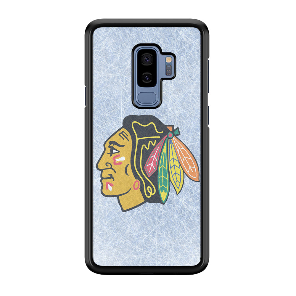 Hockey Chicago Blackhawks NHL 002 Samsung Galaxy S9 Plus Case-Phone Case-Rubber Black (2D Case)-Altracase