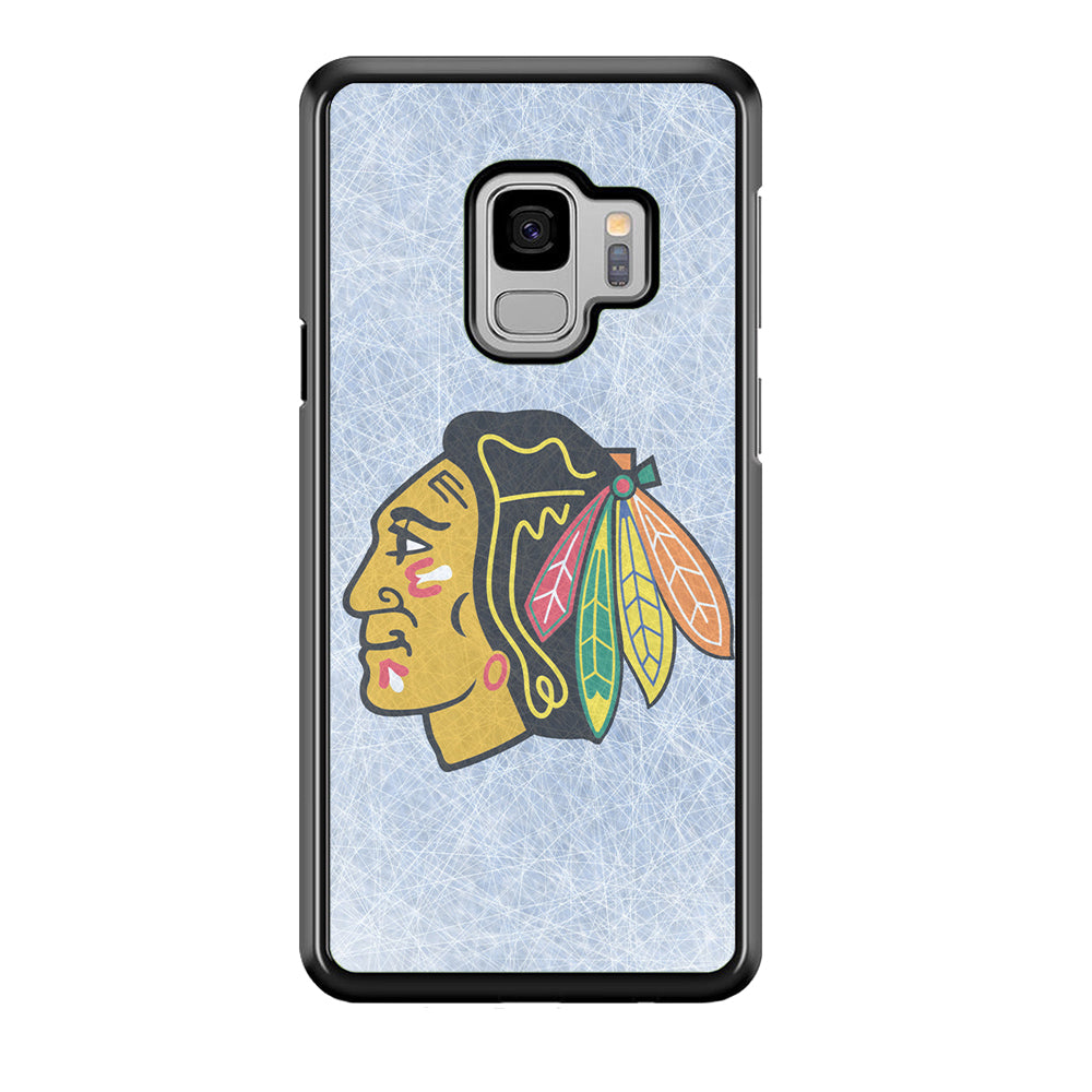 Hockey Chicago Blackhawks NHL 002 Samsung Galaxy S9 Case-Phone Case-Rubber Black (2D Case)-Altracase