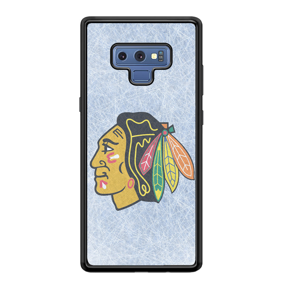 Hockey Chicago Blackhawks NHL 002 Samsung Galaxy Note 9 Case-Phone Case-Rubber Black (2D Case)-Altracase
