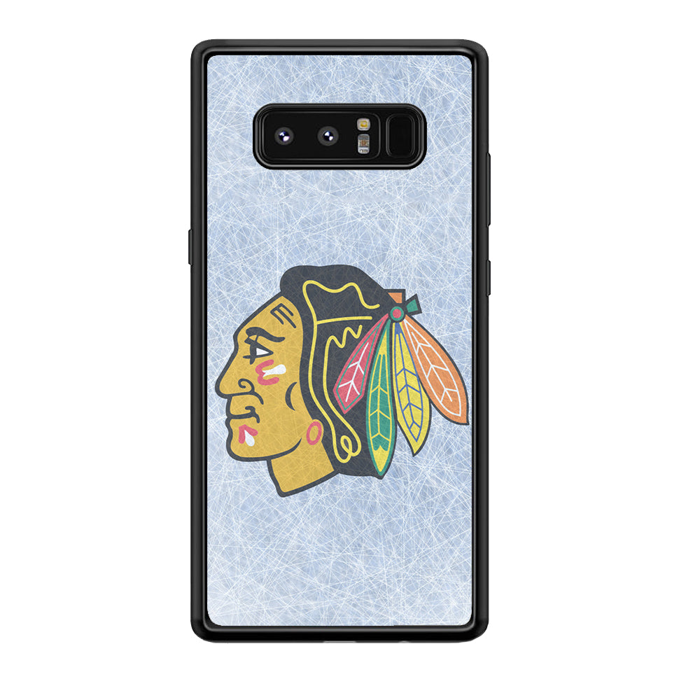 Hockey Chicago Blackhawks NHL 002 Samsung Galaxy Note 8 Case-Phone Case-Rubber Black (2D Case)-Altracase