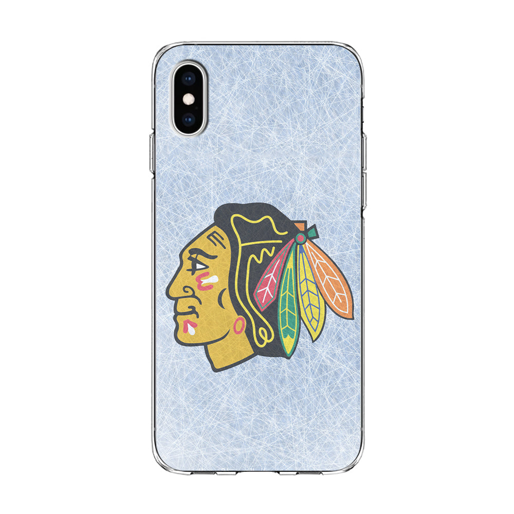 Hockey Chicago Blackhawks NHL 002 iPhone Xs Case-Phone Case-Clear Soft Case-Altracase