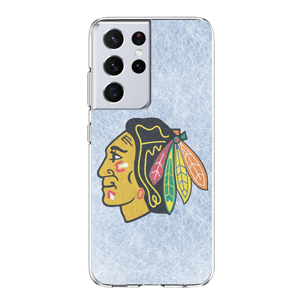 Hockey Chicago Blackhawks NHL 002 Samsung Galaxy S21 Ultra Case-Phone Case-Clear Soft Case-Altracase