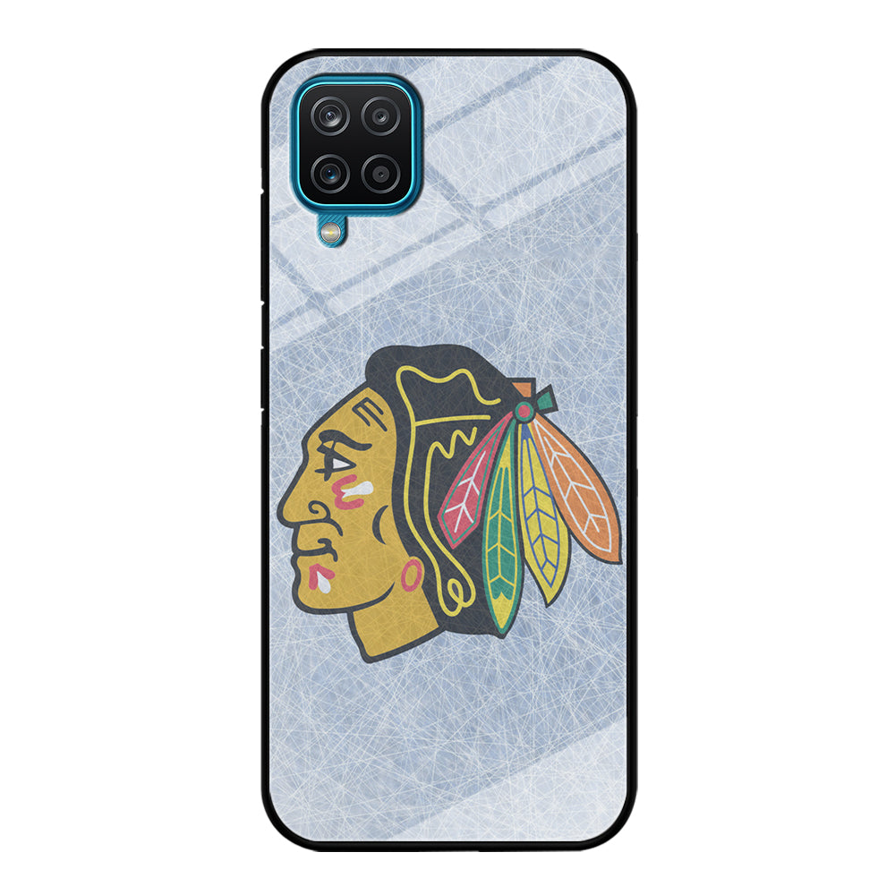 Hockey Chicago Blackhawks NHL 002 Samsung Galaxy A12 Case-Phone Case-Tempered Glass Case-Altracase