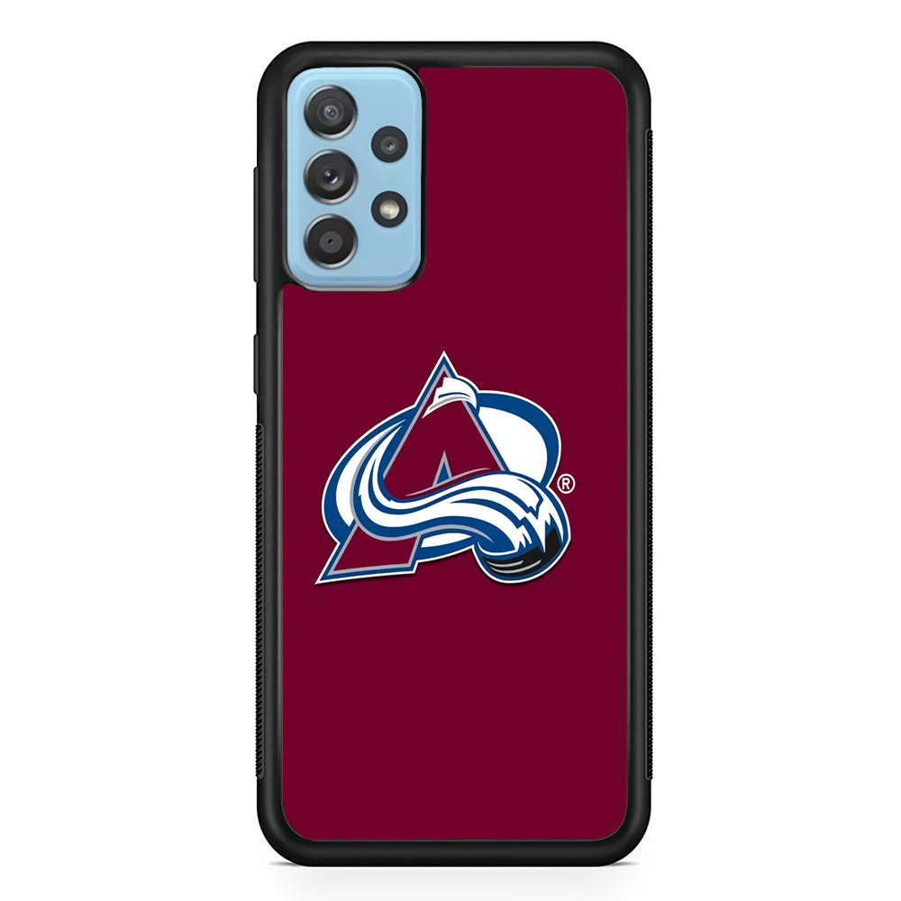 Hockey Colorado Avalanche NHL 001 Samsung Galaxy A72 Case-Phone Case-Rubber Black (2D Case)-Altracase