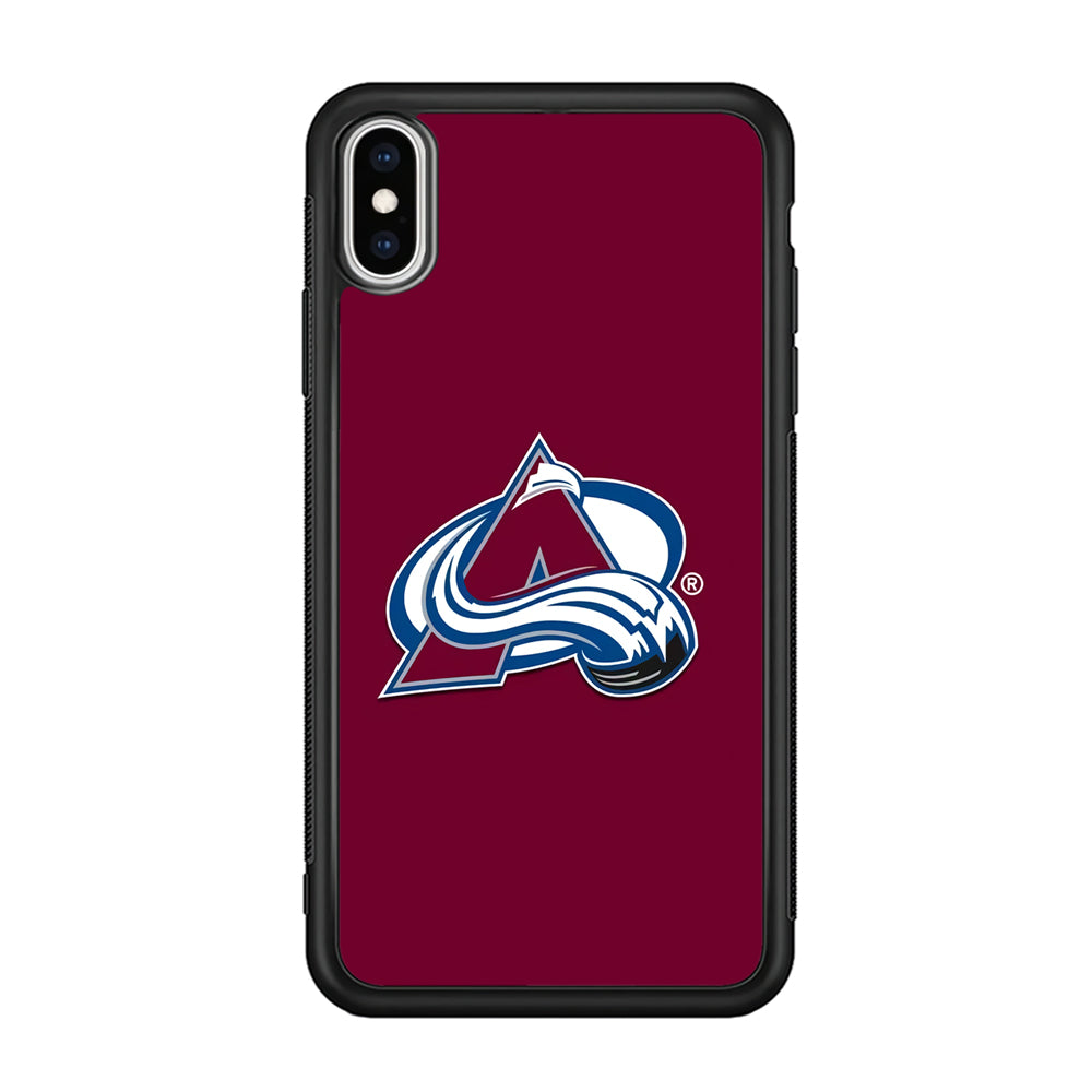 Hockey Colorado Avalanche NHL 001 iPhone Xs Case-Phone Case-Rubber Black (2D Case)-Altracase