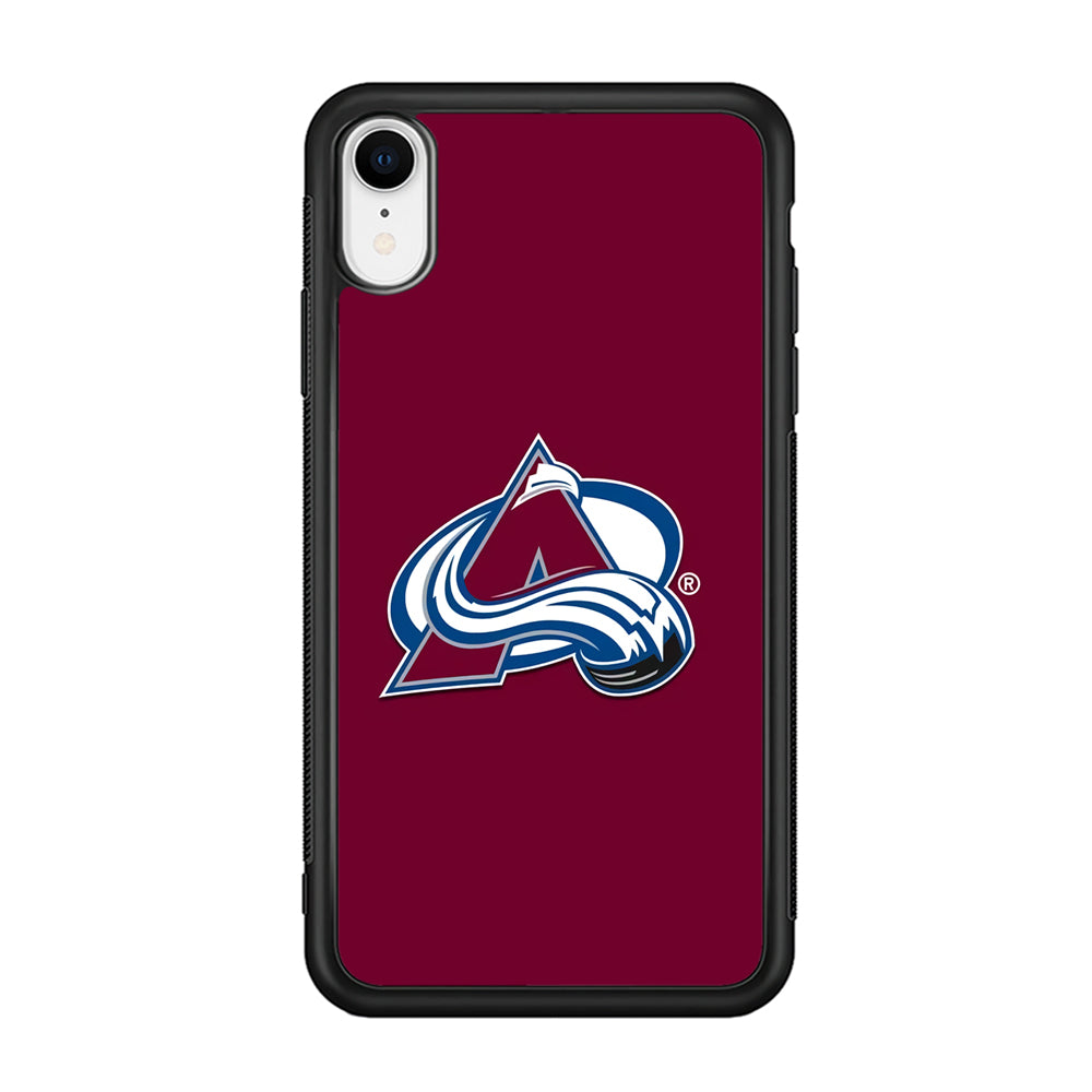 Hockey Colorado Avalanche NHL 001 iPhone XR Case-Phone Case-Rubber Black (2D Case)-Altracase