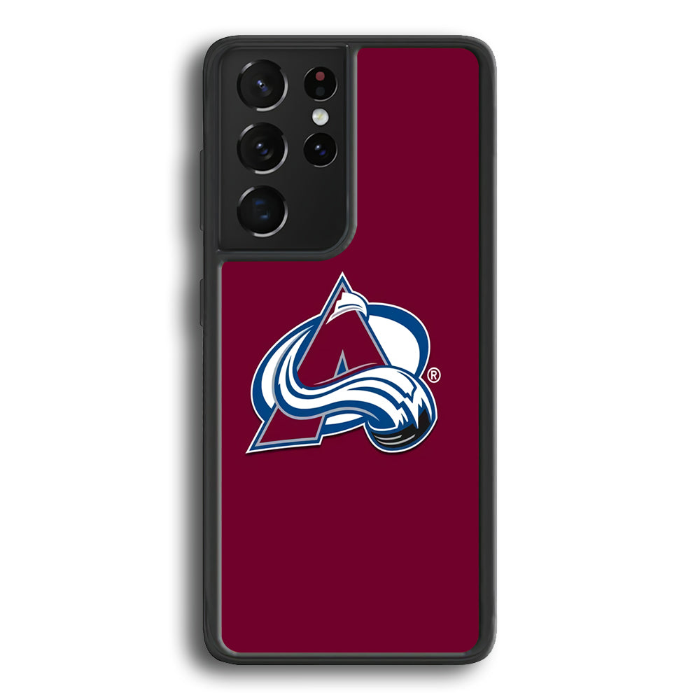 Hockey Colorado Avalanche NHL 001 Samsung Galaxy S21 Ultra Case-Phone Case-Rubber Black (2D Case)-Altracase