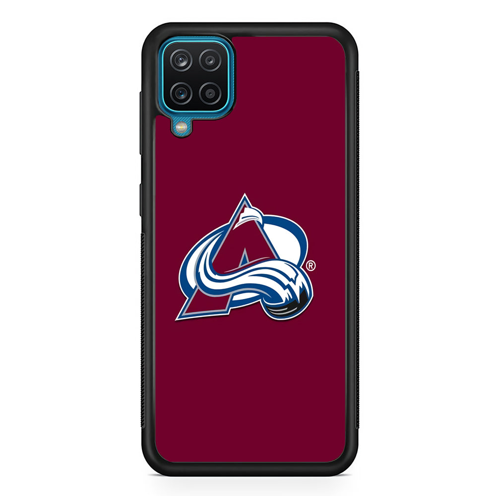 Hockey Colorado Avalanche NHL 001 Samsung Galaxy A12 Case-Phone Case-Rubber Black (2D Case)-Altracase