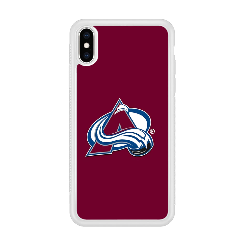 Hockey Colorado Avalanche NHL 001 iPhone X Case-Phone Case-Rubber White (2D Case)-Altracase