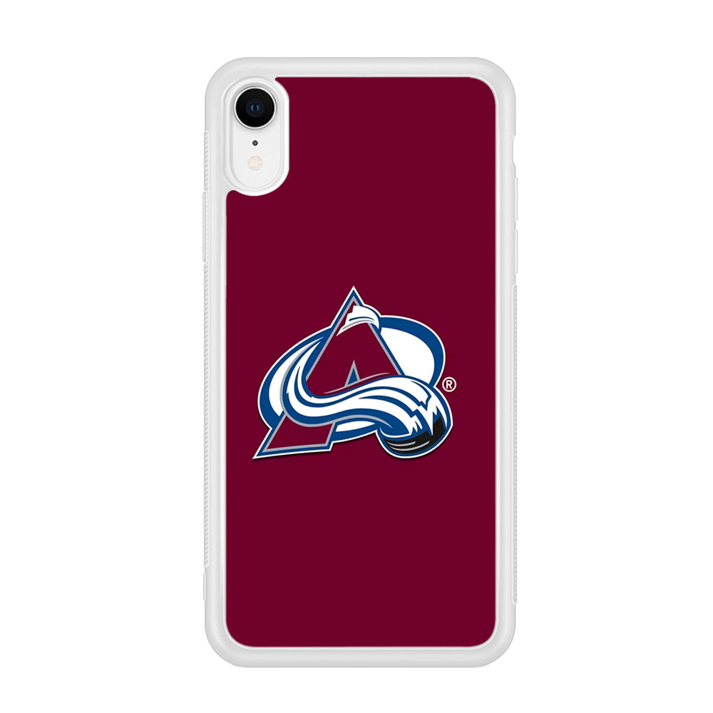 Hockey Colorado Avalanche NHL 001 iPhone XR Case-Phone Case-Rubber White (2D Case)-Altracase