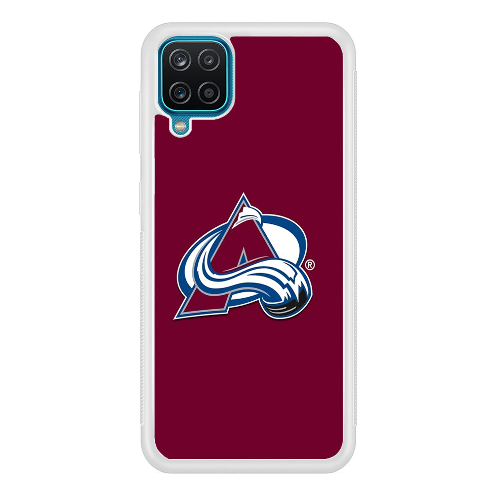 Hockey Colorado Avalanche NHL 001 Samsung Galaxy A12 Case-Phone Case-Rubber White (2D Case)-Altracase