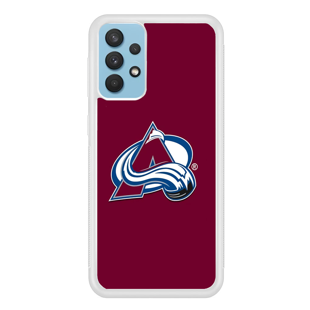 Hockey Colorado Avalanche NHL 001 Samsung Galaxy A32 Case-Phone Case-Rubber White (2D Case)-Altracase