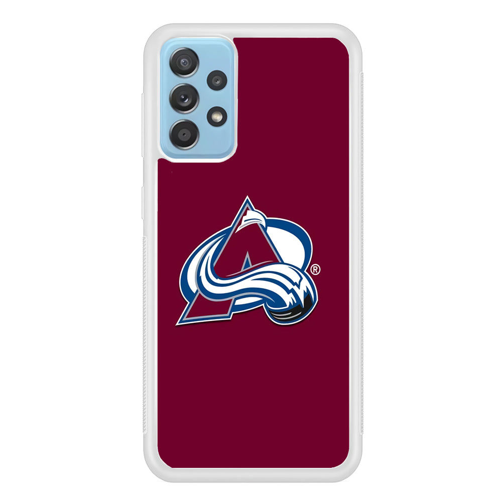 Hockey Colorado Avalanche NHL 001 Samsung Galaxy A72 Case-Phone Case-Rubber White (2D Case)-Altracase
