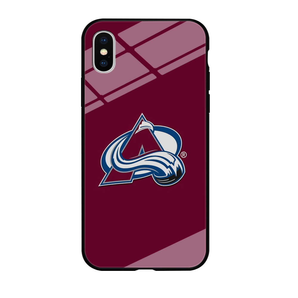 Hockey Colorado Avalanche NHL 001 iPhone Xs Case-Phone Case-Tempered Glass Case-Altracase