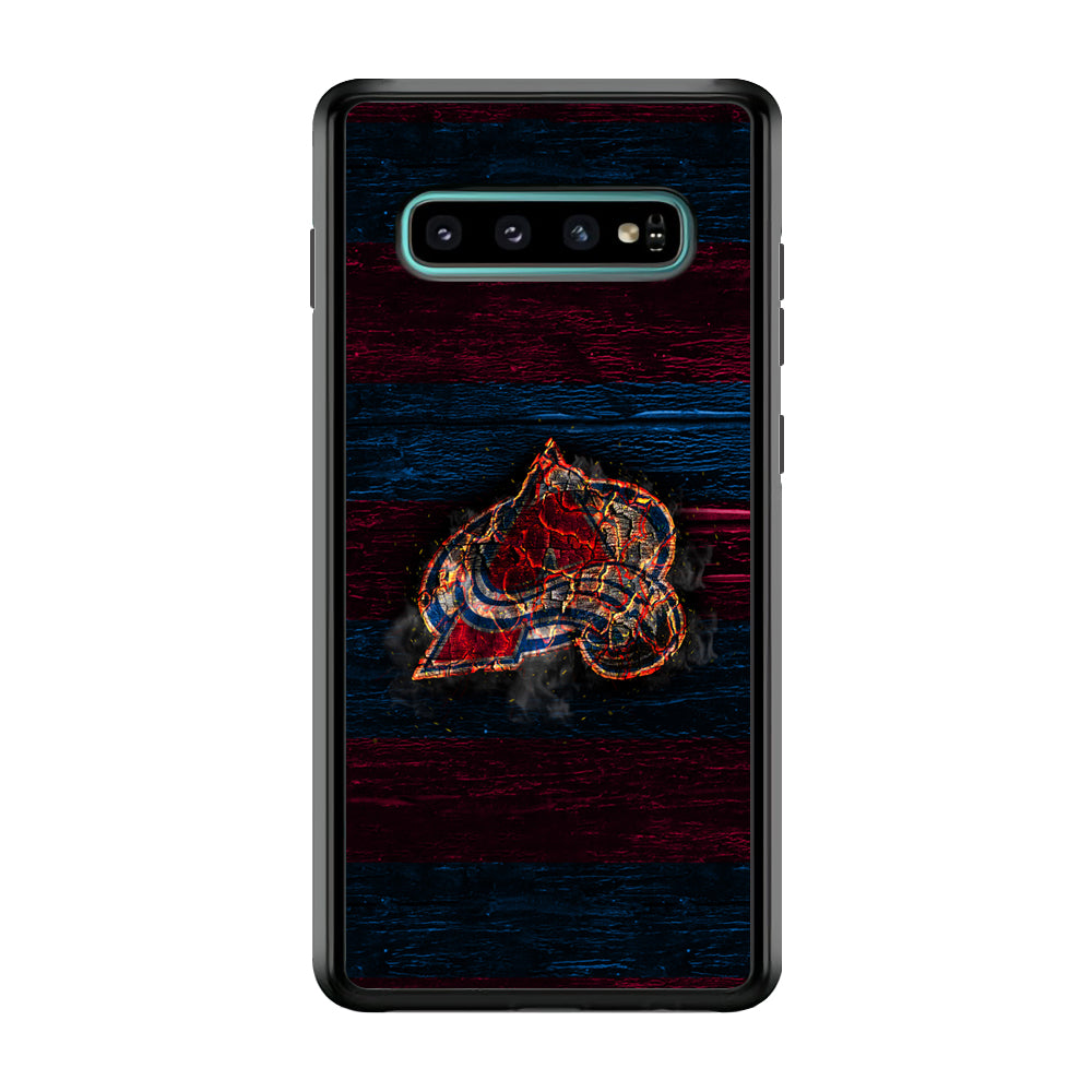 Hockey Colorado Avalanche NHL 002 Samsung Galaxy S10 Case-Phone Case-Rubber Black (2D Case)-Altracase
