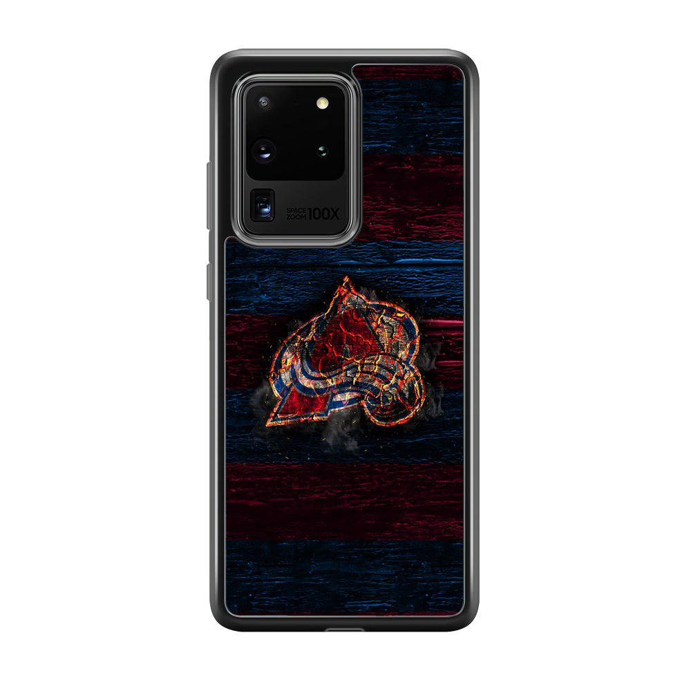 Hockey Colorado Avalanche NHL 002 Samsung Galaxy S20 Ultra Case-Phone Case-Rubber Black (2D Case)-Altracase