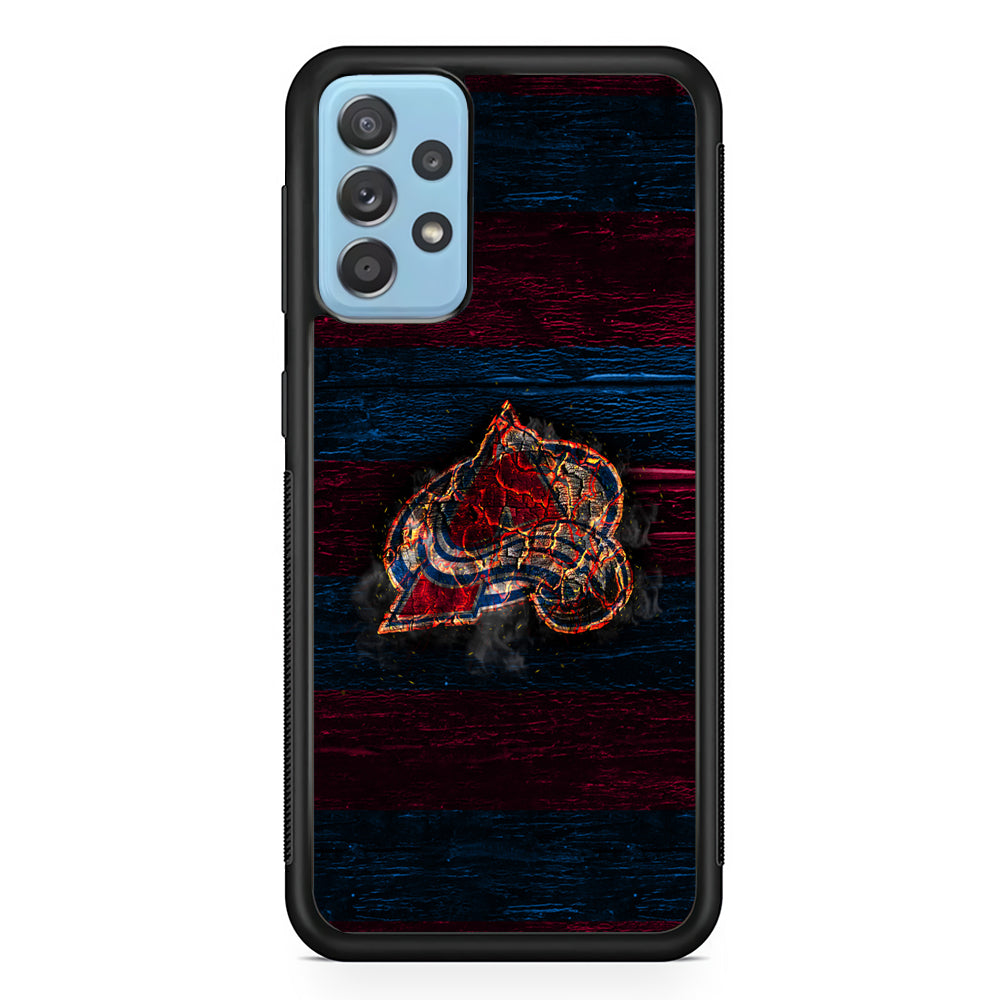 Hockey Colorado Avalanche NHL 002 Samsung Galaxy A72 Case-Phone Case-Rubber Black (2D Case)-Altracase