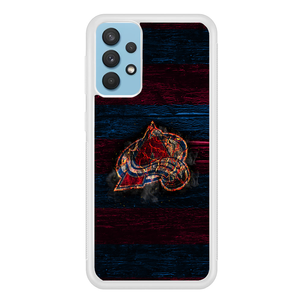 Hockey Colorado Avalanche NHL 002 Samsung Galaxy A32 Case-Phone Case-Rubber White (2D Case)-Altracase