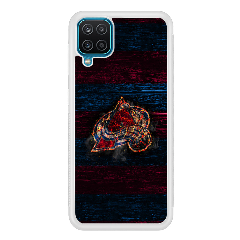Hockey Colorado Avalanche NHL 002 Samsung Galaxy A12 Case-Phone Case-Rubber White (2D Case)-Altracase