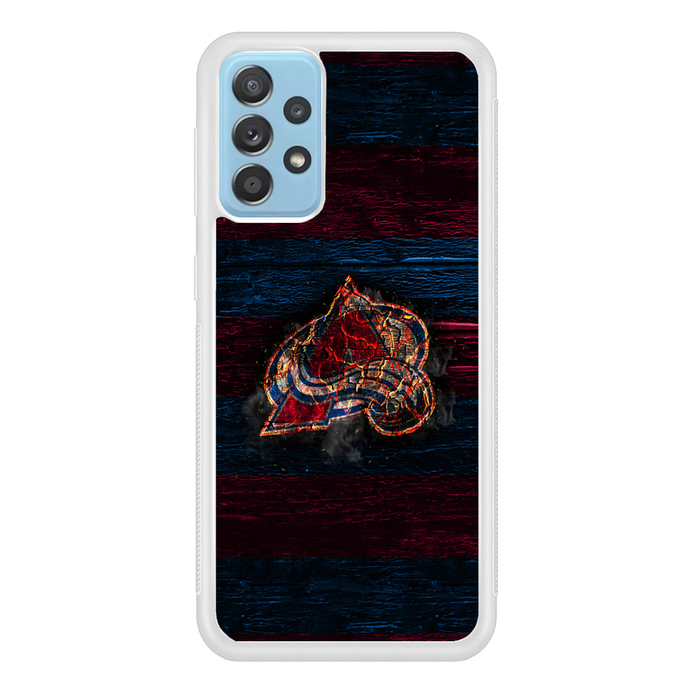 Hockey Colorado Avalanche NHL 002 Samsung Galaxy A72 Case-Phone Case-Rubber White (2D Case)-Altracase